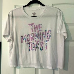 The morning toast crop tee